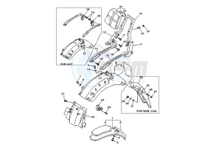 XV VIRAGO 1100 drawing FENDER