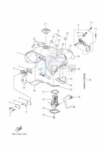 XTZ690 TENERE 700 (BNW1) drawing FUEL TANK