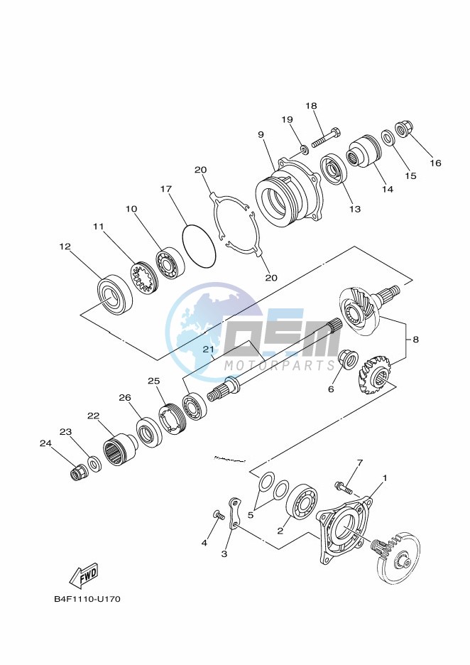 MIDDLE DRIVE GEAR