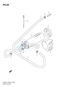 AN400 (E03) Burgman drawing EVAP SYSTEM (AN400AL1 E33)