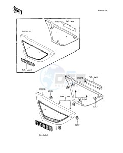 KZ 1100 A [SHAFT] (A1-A3) [SHAFT] drawing SIDE COVERS