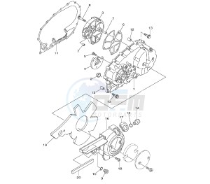 XP T-MAX 500 drawing CRANKCASE COVER  LEFT