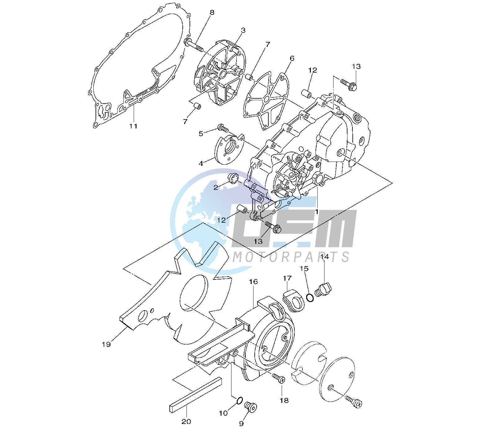 CRANKCASE COVER  LEFT