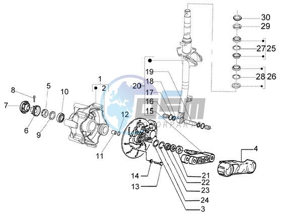 front wheel suspension