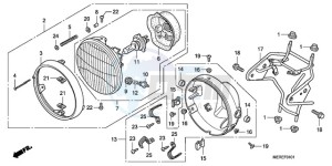 CBF600N9 UK - (E / MKH) drawing HEADLIGHT (CBF600N/NA)