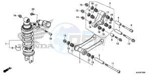 GL1800CF F6C ED drawing REAR CUSHION