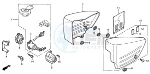 VT125C2 drawing SIDE COVER