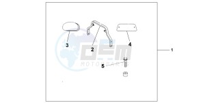 VT750DCB SHADOW SPIRIT drawing BACK REST LOW