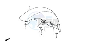 FX650 drawing FRONT FENDER (1)