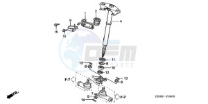 TRX680FA9 Australia - (U) drawing STEERING SHAFT