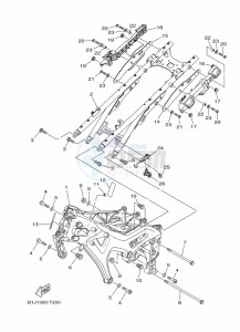 TRACER 900 GT MTT850D (B1J8) drawing FRAME