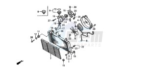 ST1100 drawing RADIATOR