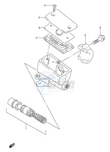 GSX600F (E2) Katana drawing FRONT MASTER CYLINDER (MODEL K L M N P R S T)