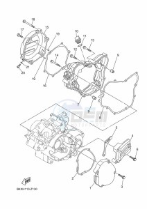 YZ125 (B4XJ) drawing CRANKCASE COVER 1