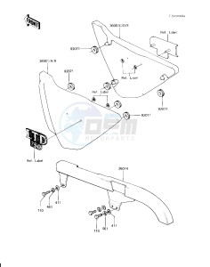 KZ 750 H [LTD] (H2-H4) [LTD] drawing SIDE COVERS_CHAIN COVER -- 81-83 H2_H3_H4- -