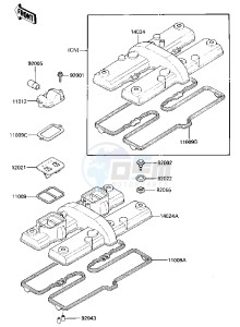 ZX 600 A [NINJA 600] (A3) [NINJA 600] drawing CYLINDER HEAD COVER