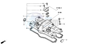 CB1300F1 CB1300SUPER FOUR drawing CYLINDER HEAD COVER