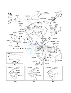 ZX 900 E [NINJA ZX-9R] (E1-E2) [NINJA ZX-9R] drawing COWLING-- ZX900-E2- -