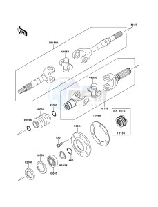 MULE 3000 KAF620G6F EU drawing Drive Shaft-Rear