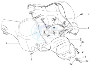 LX 50 2T drawing Speedometer Kms. - handlebar covers