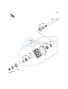 KX250F KX250ZFF EU drawing Front Hub