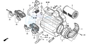 CB600F2 HORNET S drawing AIR CLEANER (CB600F2/F22)