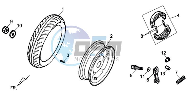 REAR WHEEL / CENTRAL STAND