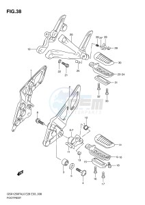 GSX1250FA (E28-E33) drawing FOOTREST