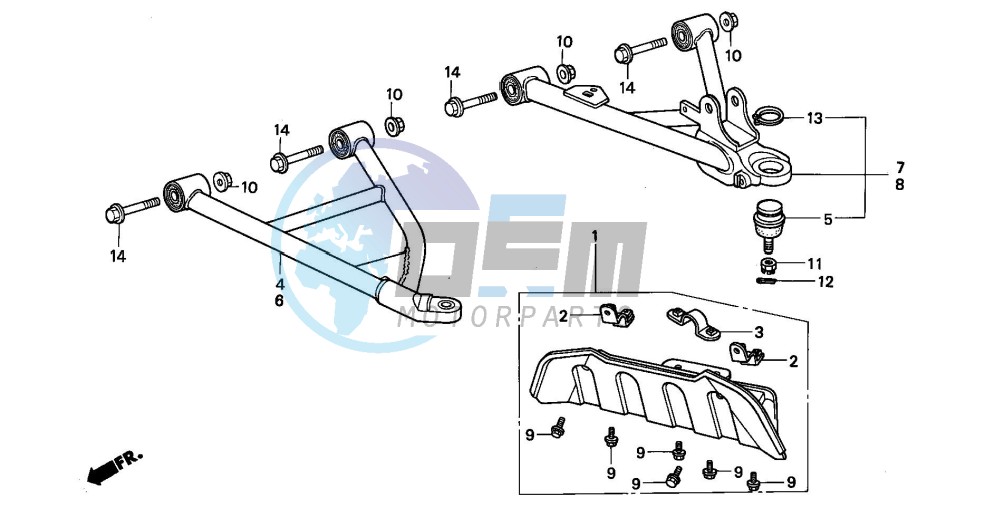 FRONT ARM (TRX300FW)