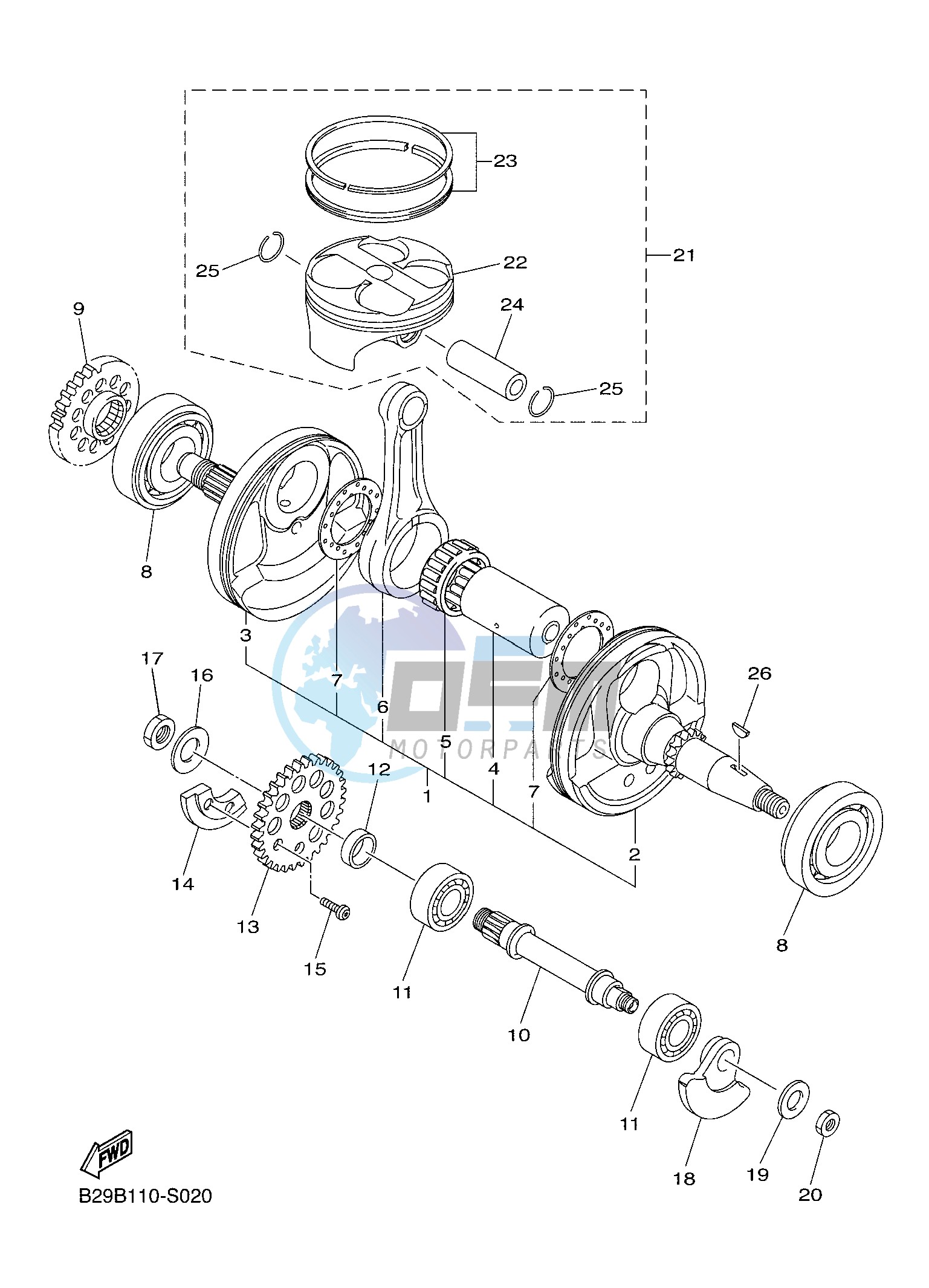 CRANKSHAFT & PISTON