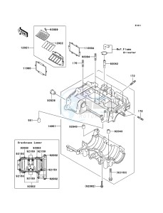 JET SKI 800 SX-R JS800A9F EU drawing Crankcase