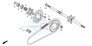 TRX400EX SPORTRAX 400EX drawing REAR WHEEL AXLE/ DRIVE CHAIN