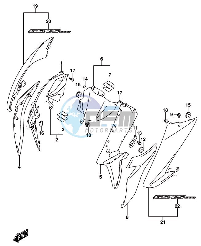 FRAME BODY COVER (GSX-S1000AUFL8 E21)