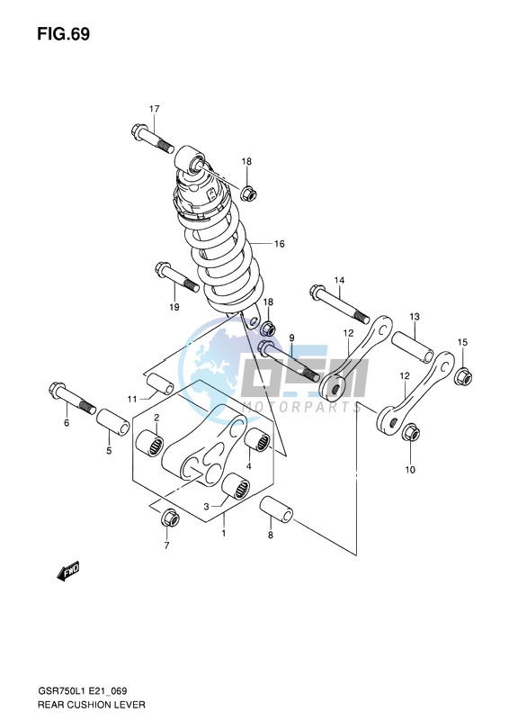 REAR CUSHION LEVER