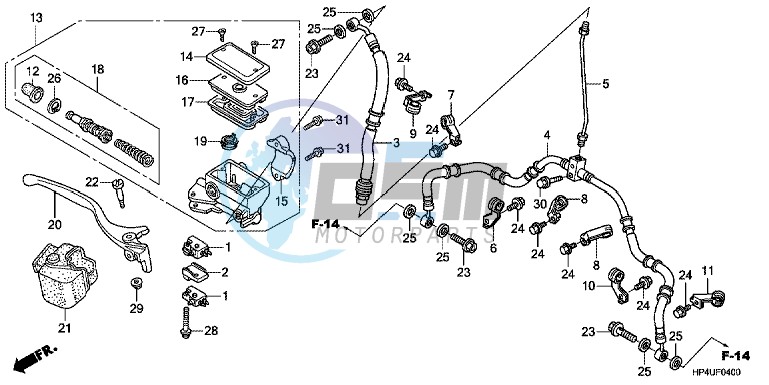 FR. BRAKE MASTER CYLINDER