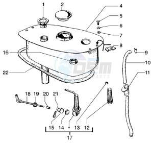 PX 150 E U.S.A. drawing Fuel Tank