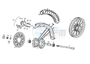 SENDA SM - 125 drawing FRONT WHEEL