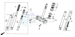 SK50M drawing FRONT FORK/STEERING STEM