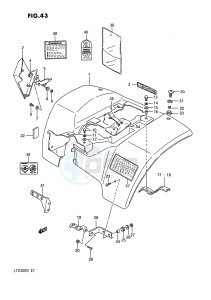 LT230E (E1) drawing REAR FENDER (MODEL L)