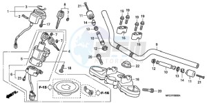 CB600F9 Spain - (SP / 25K) drawing HANDLE PIPE/TOP BRIDGE