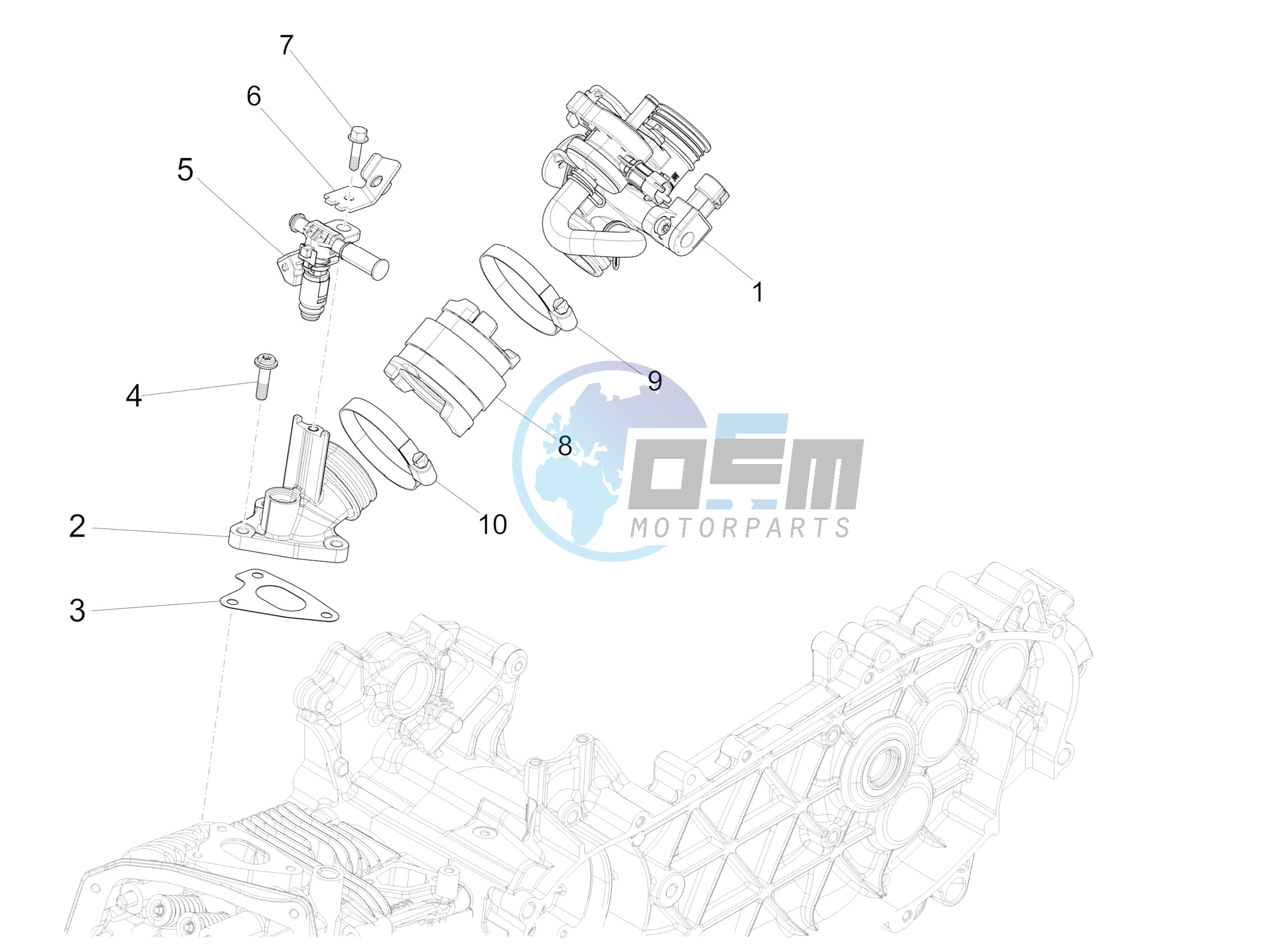 Throttle body - Injector - Induction joint