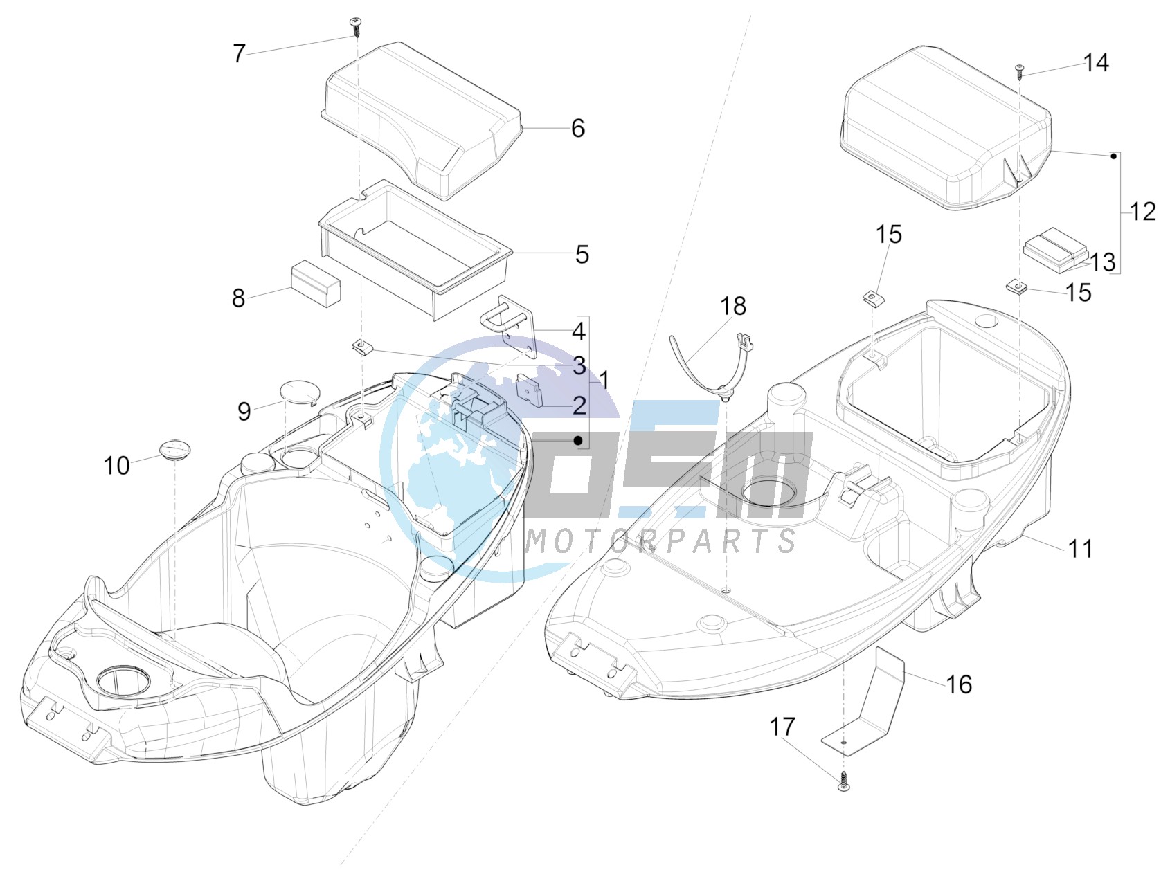 Helmet housing - Undersaddle