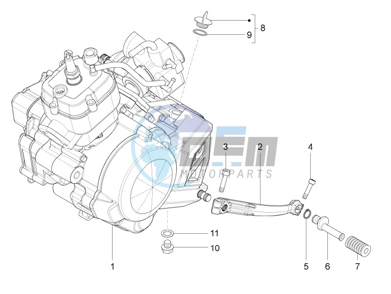 Engine-Completing part-Lever