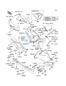 NINJA ZX-10R ZX1000-C2H FR GB XX (EU ME A(FRICA) drawing Cowling Lowers