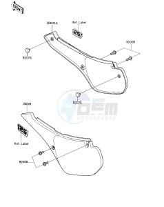 KX 125 C [KX125L] (C1) [KX125L] drawing SIDE COVERS