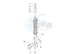 Liberty 125 4t Delivery e3 Single drawing Rear suspension - Shock absorber/s