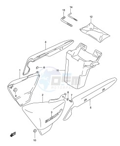 GZ250 (P19) drawing FRAME COVER (MODEL K2)