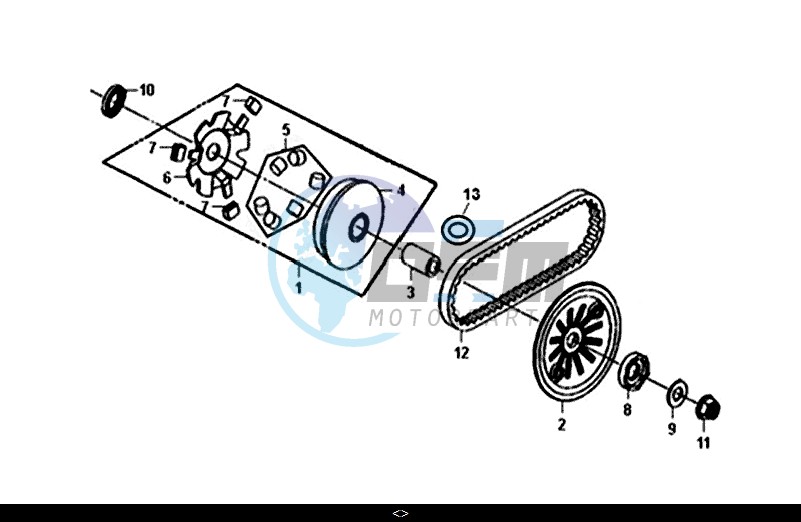 MOVABLE DRIVE FACE ASSY / MASK 50 (XE05W1-IT) (L7-L9)