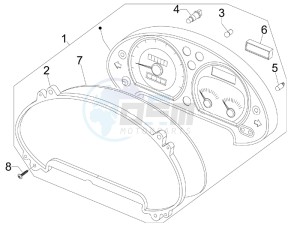 Beverly 300 ie Tourer e3 drawing Meter combination - Cruscotto