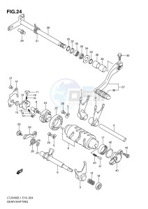 LT-Z400 (E19) drawing GEAR SHIFTING